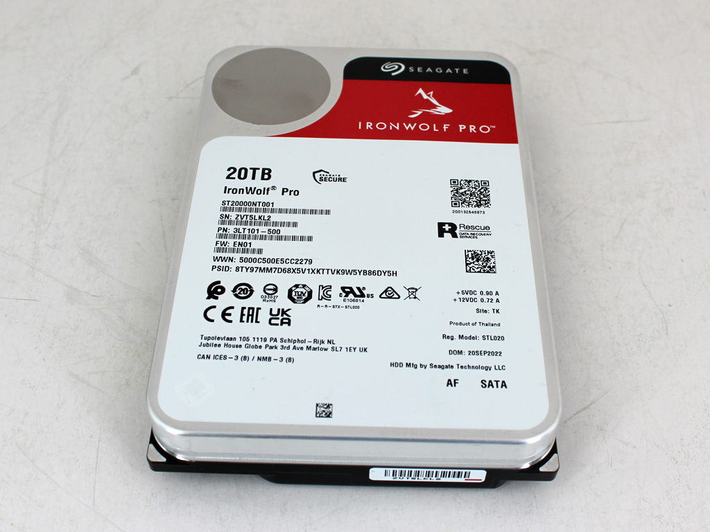 Seagate IronWolf Pro NAS, 20 TB (Vorderseite).