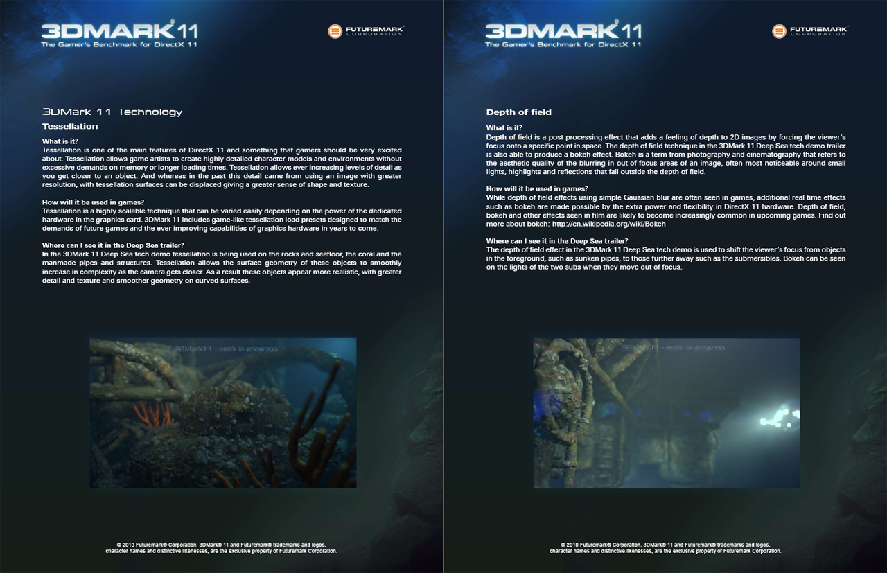 Futuremark über Tessellation (links) und Depth-of-Field (rechts).