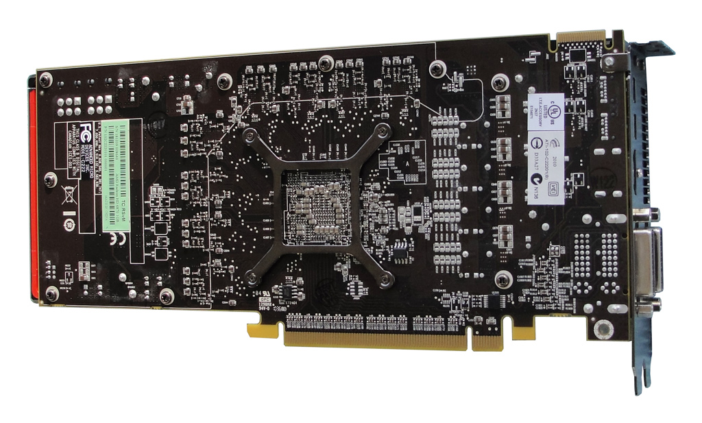 Die Sapphire Radeon HD 6870 von der Unterseite.