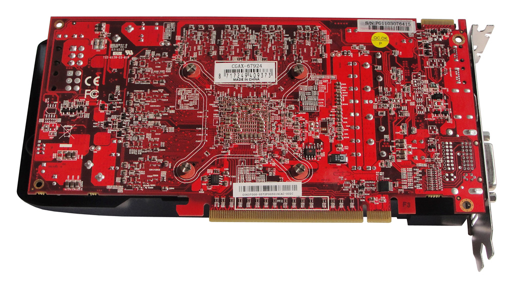 Die Club 3D Radeon HD 6790 CoolStream von der Unterseite.