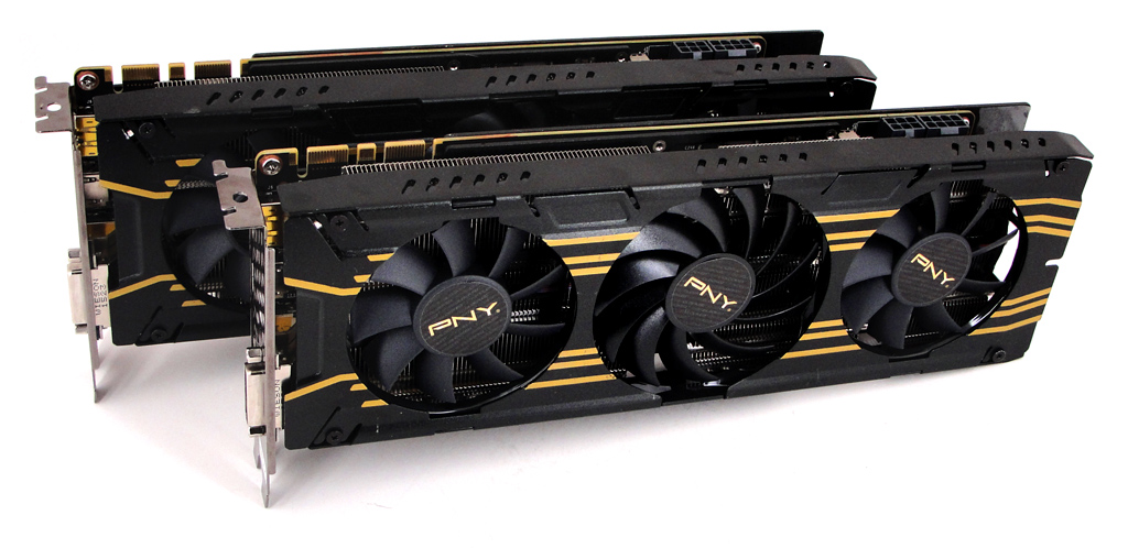 Die PNY GeForce GTX 980 Ti XLR8 OC mit drei Lüftern.