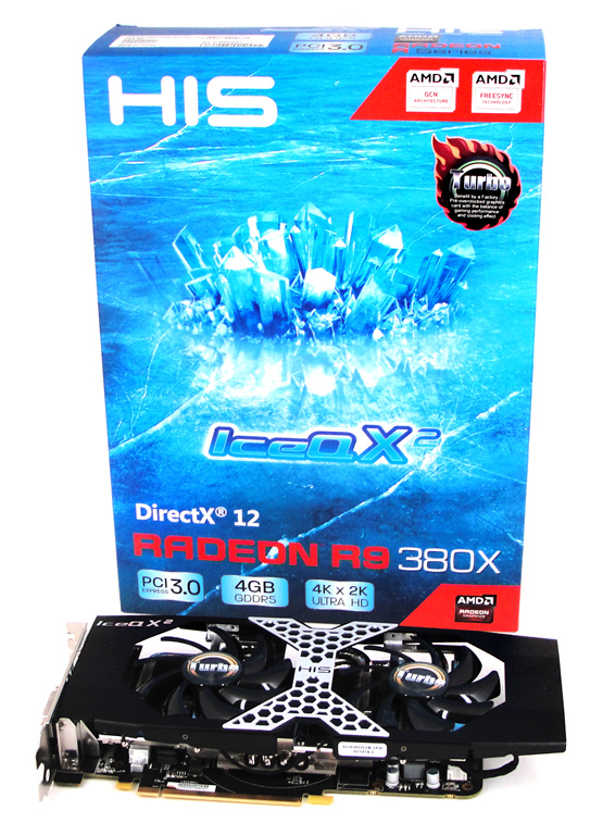 Abgelichtet: Die HIS Radeon R9 380X IceQ X² Turbo inklusive Verpackung.