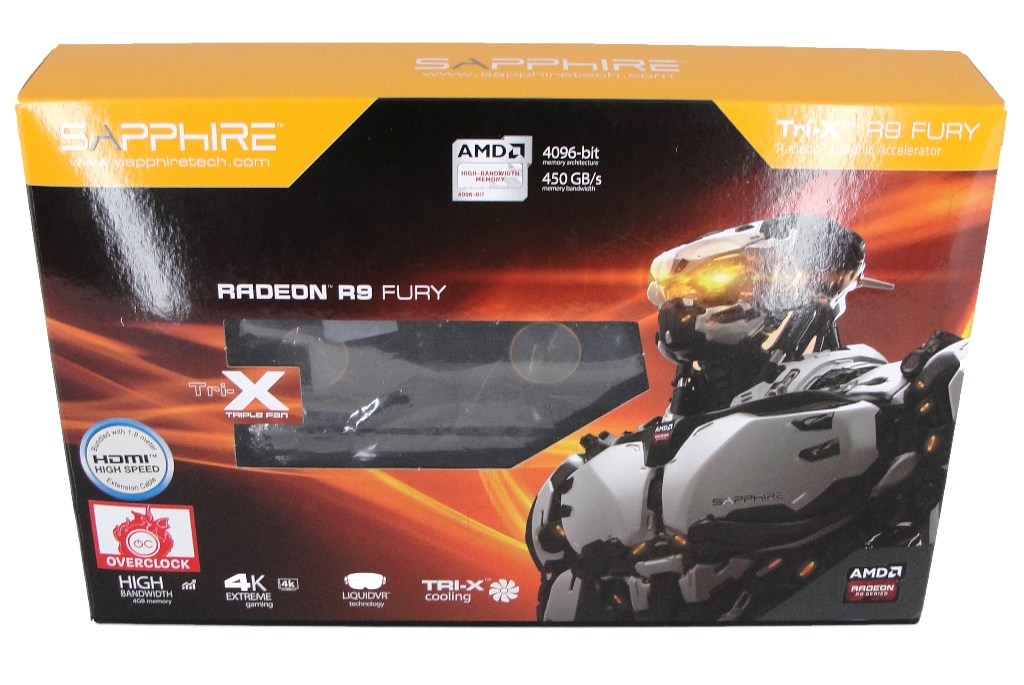 Abgelichtet: Die Verpackung der Sapphire Radeon R9 Fury Tri-X OC.