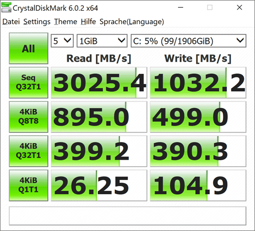 CrystalDiskMark.