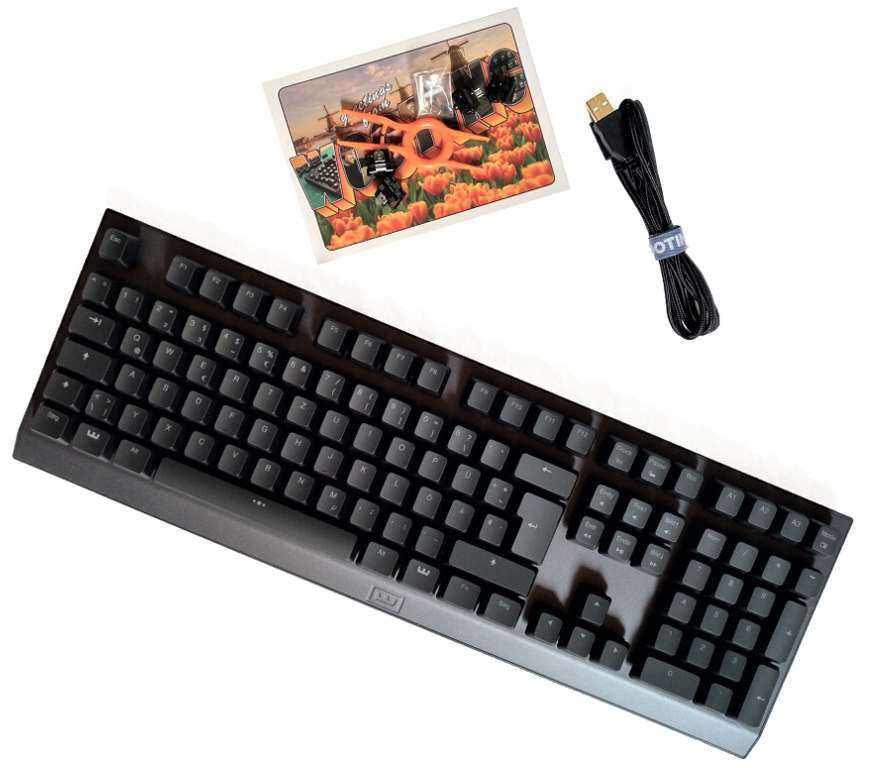 Der Lieferumfang der Wooting-Tastatur auf einen Blick