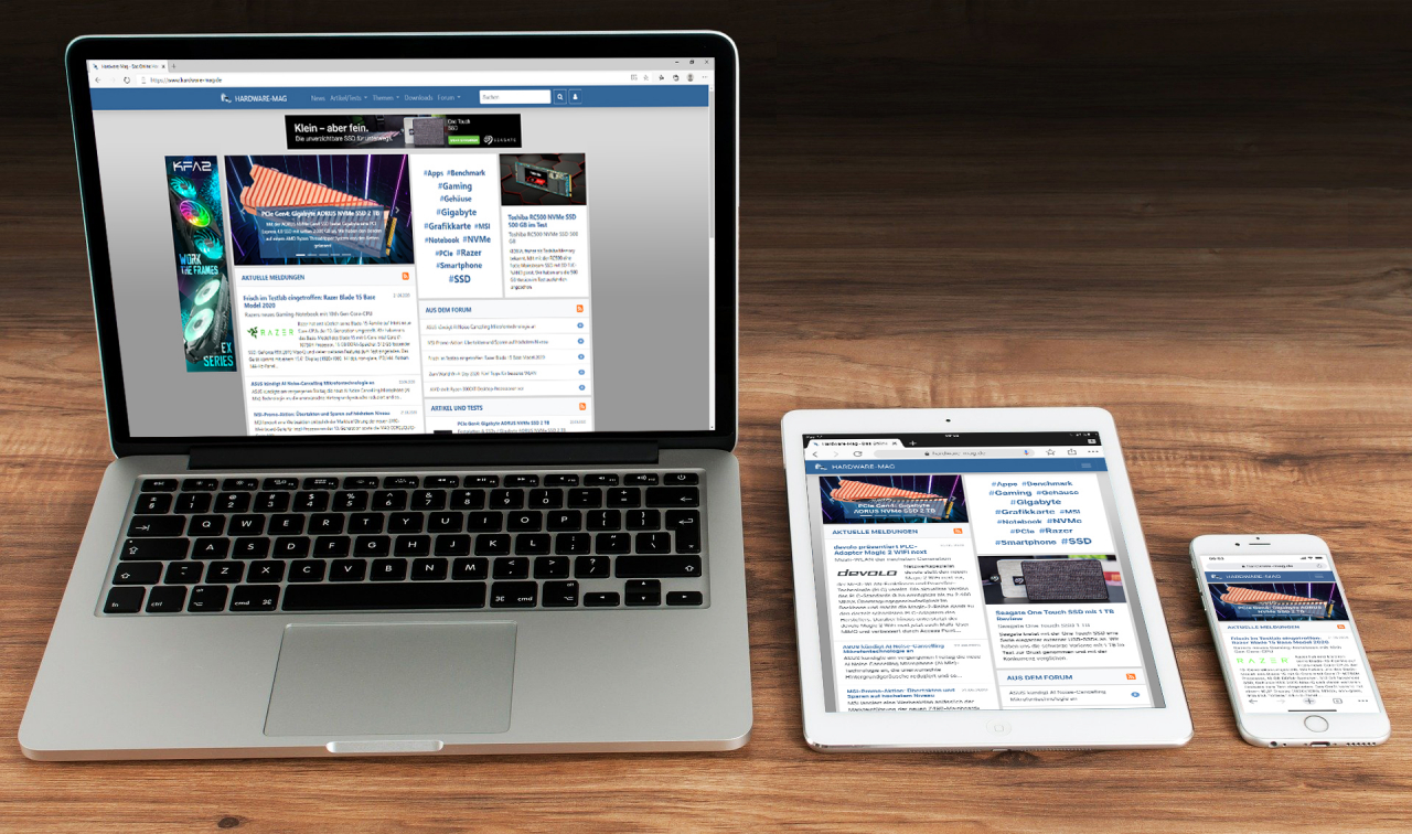 Hardware-Mag ist nun für verschiedene Bildschirmgrößen optimiert