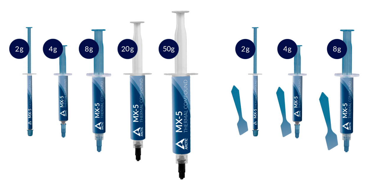 ARCTIC MX-5 in verschiedenen Größen (Bildquelle ARCTIC)