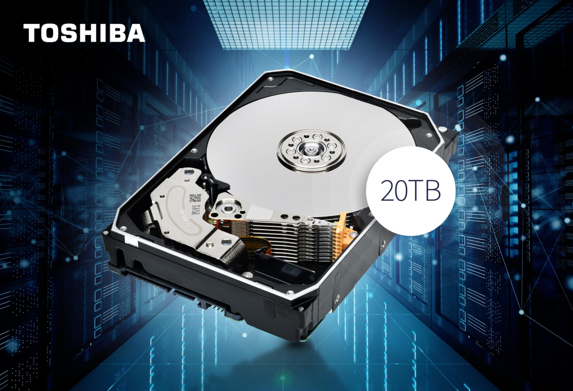 Toshiba präsentiert neue Festplattenserie MG10 mit 20 TB.