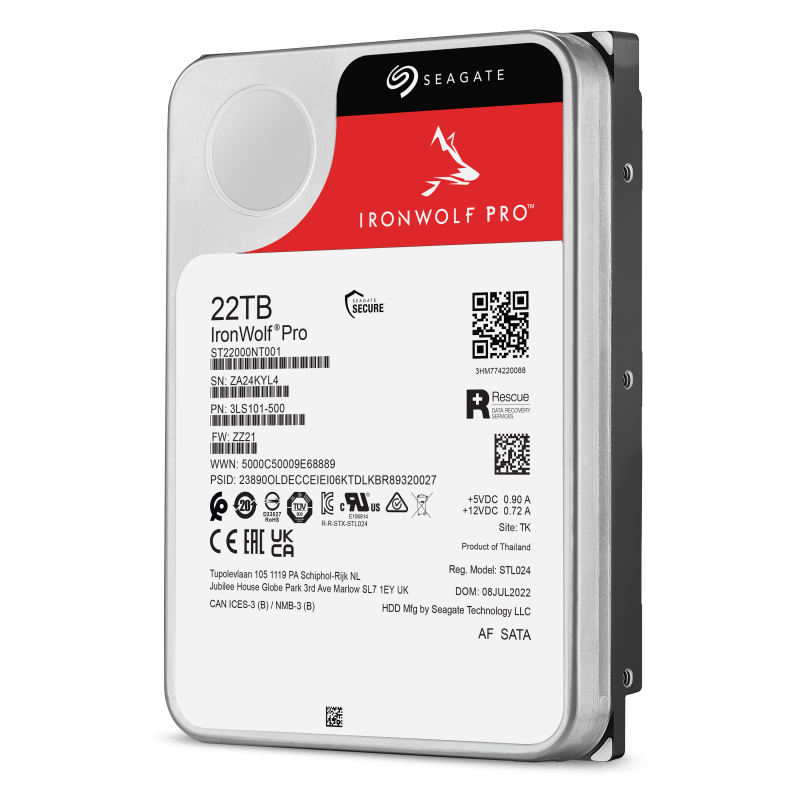 Seagate IronWolf Pro HDD mit 22 TB