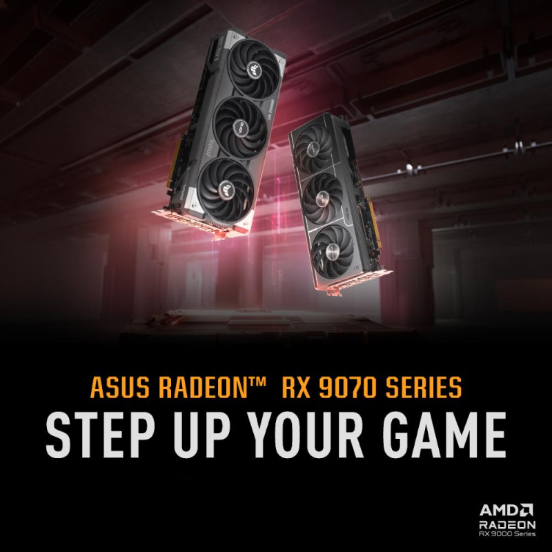 ASUS kündigt AMD Radeon RX 9070 und 9070 XT Grafikkarten an.